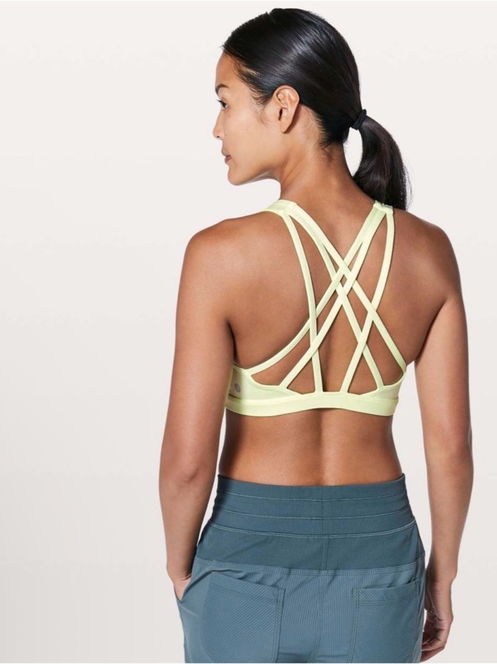 Lululemon Free To Be Serene Bra Fluro Citrus Strappy C/D Cup